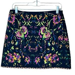 ASOS 100% Cotton Mini Skirt, Multicolored, Unique Design, Medium